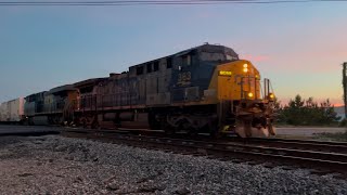 CSX 363 Awesome YN2 Leader Leads CSX I032-17 Intermodal Combo Train NB Florence SC With Loud Horn