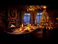 Relaxing Christmas Jazz Instrumental Music with Crackling Fireplace in Cozy Christmas Ambience