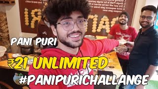 Unlimited pani puri in ₹21 | pani puri challenge | golgappa eating challange | viraj zilla