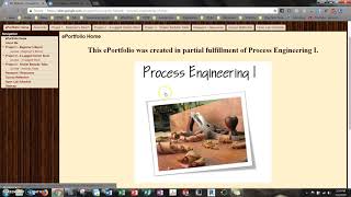 ePortfolio Setup in G-Sites for Process Engineering