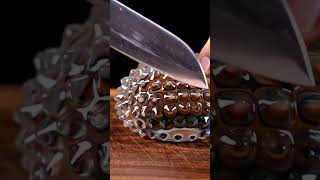 clear like spiky glass. the smell is distinctive, does anyone know what fruit this is?#asmr #shorts
