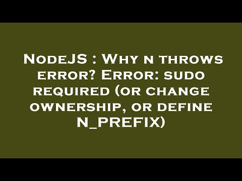 NodeJS : Why