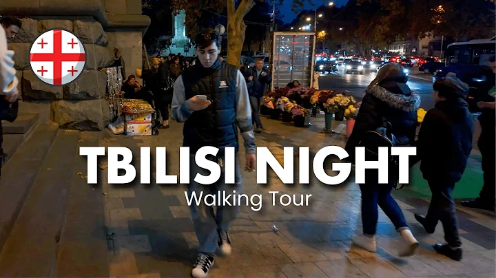 🇬🇪 Tbilisi, Georgia Night Walking tour 2025 | Quiet Backyards & Rustaveli Avenue