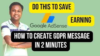 how to create a gdpr message google adsense warning