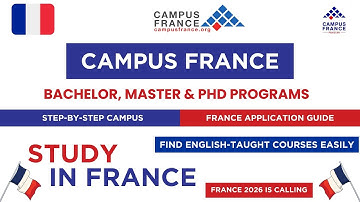How to Apply to French Universities (Études en France Portal) 2026 | BSc, MSc & PhD | Campus France