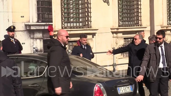 Palazzo Chigi, l'arrivo di Charles Michel all'inco...