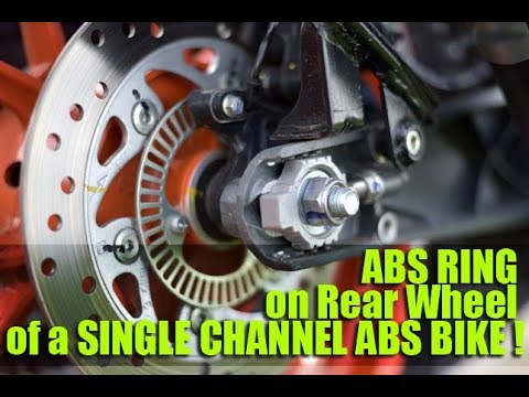 Why an ABS Ring on the Rear Wheel of a Single Channel ABS BIke ? 