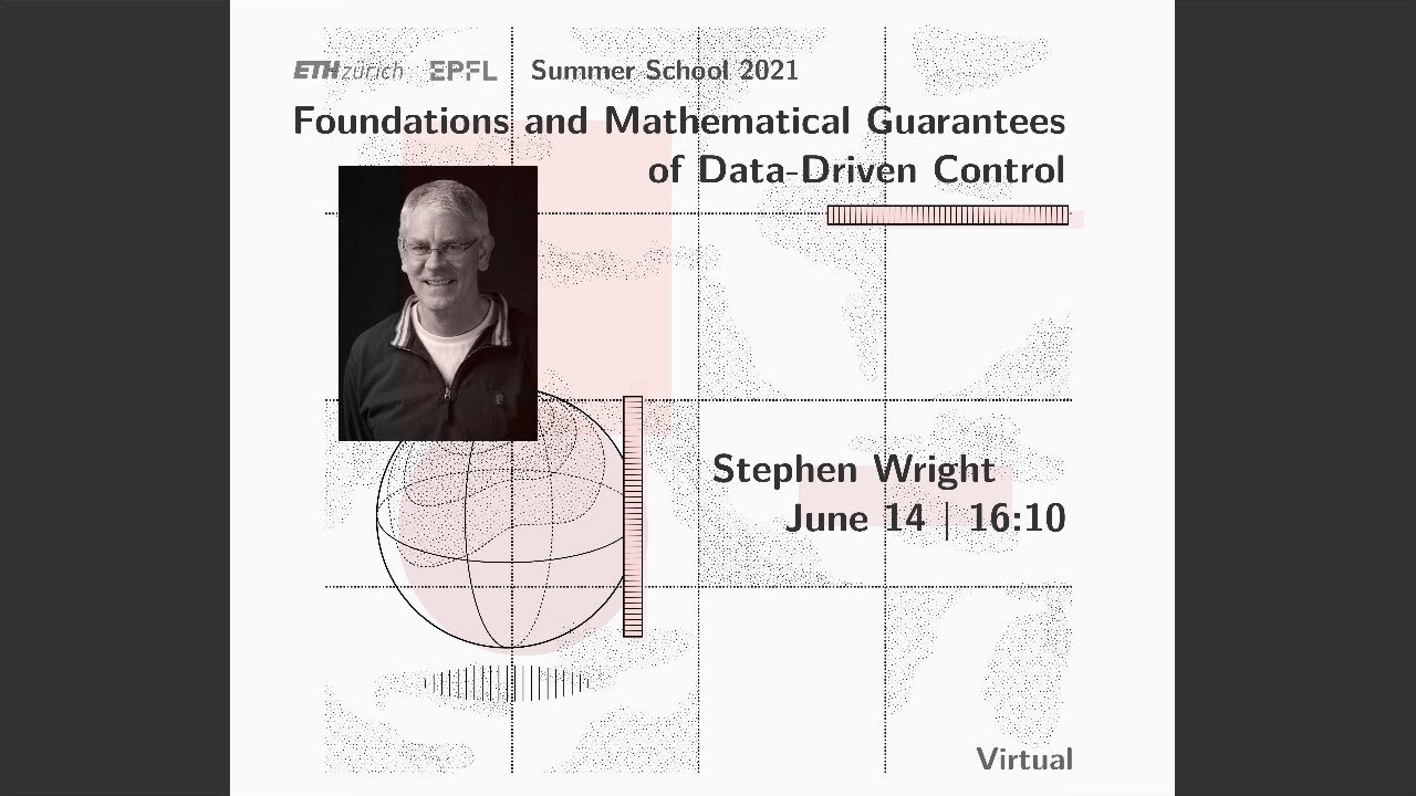 Connections between Optimization, Learning and Control: Past, Present and Future - Stephen Wright
