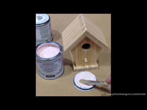 Como decorar una casita de madera con pintura a la tiza Chalky Finish