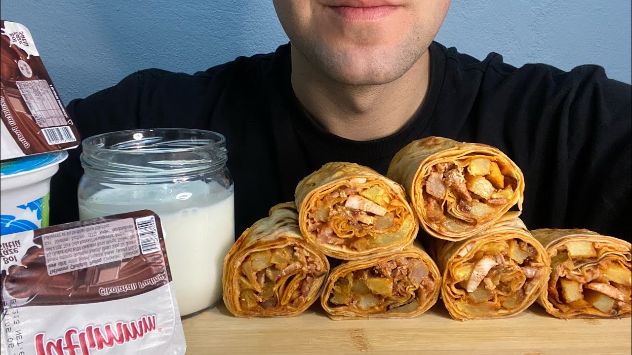 ASMR MUKBANG/ DÖNER ASMR🍕TAVUK DÜRÜM ASMR🍔DÖNER DÜRÜM ASMR🌮ZURNA DÜRÜM ASMR🍟