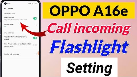 OPPO a16e me flashlight setting kaise kare | oppo a16e flashlight setting | flashlight in oppo a16e