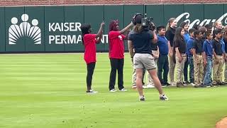 Deaf Awareness Day at Atlanta Braves--National Anthem