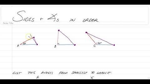 Sides & Angles Small to Large