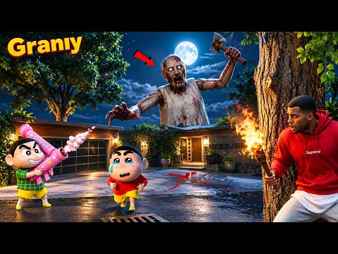 GTA 5: Escaping Giant Granny with Shinchan & Franklin! ๐โโ๏ธ๐ฅ| GTA 5 Bangla Gameplay