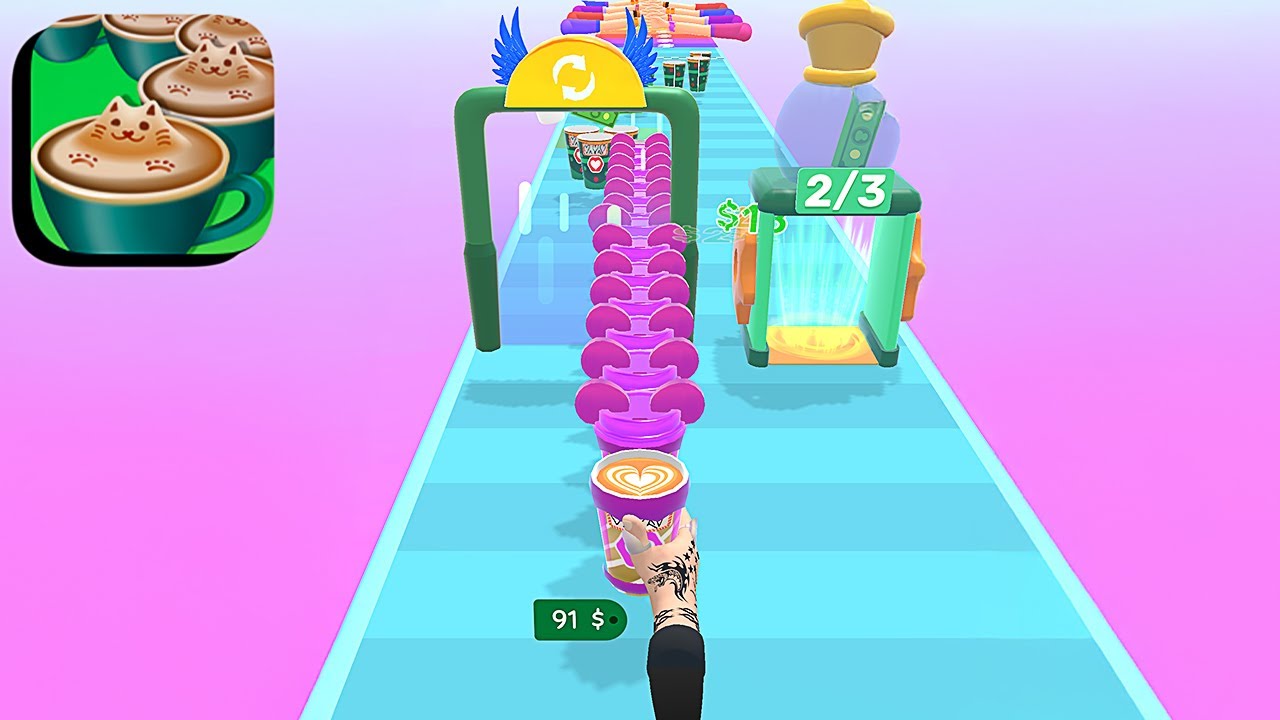 Coffee Stack ​- All Levels Gameplay Android,ios (Levels 390-392)