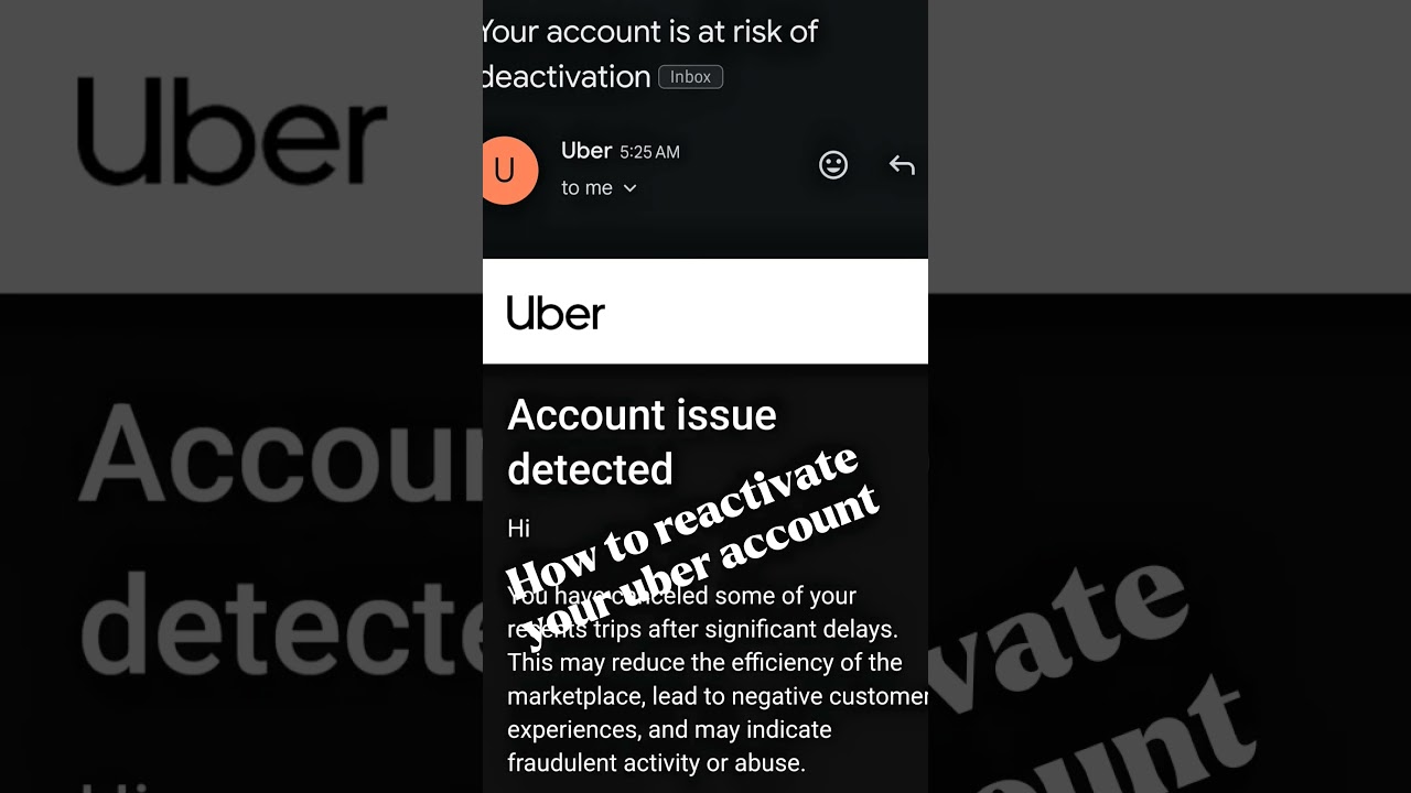 How to reactivate your disabled uber driver account.....
