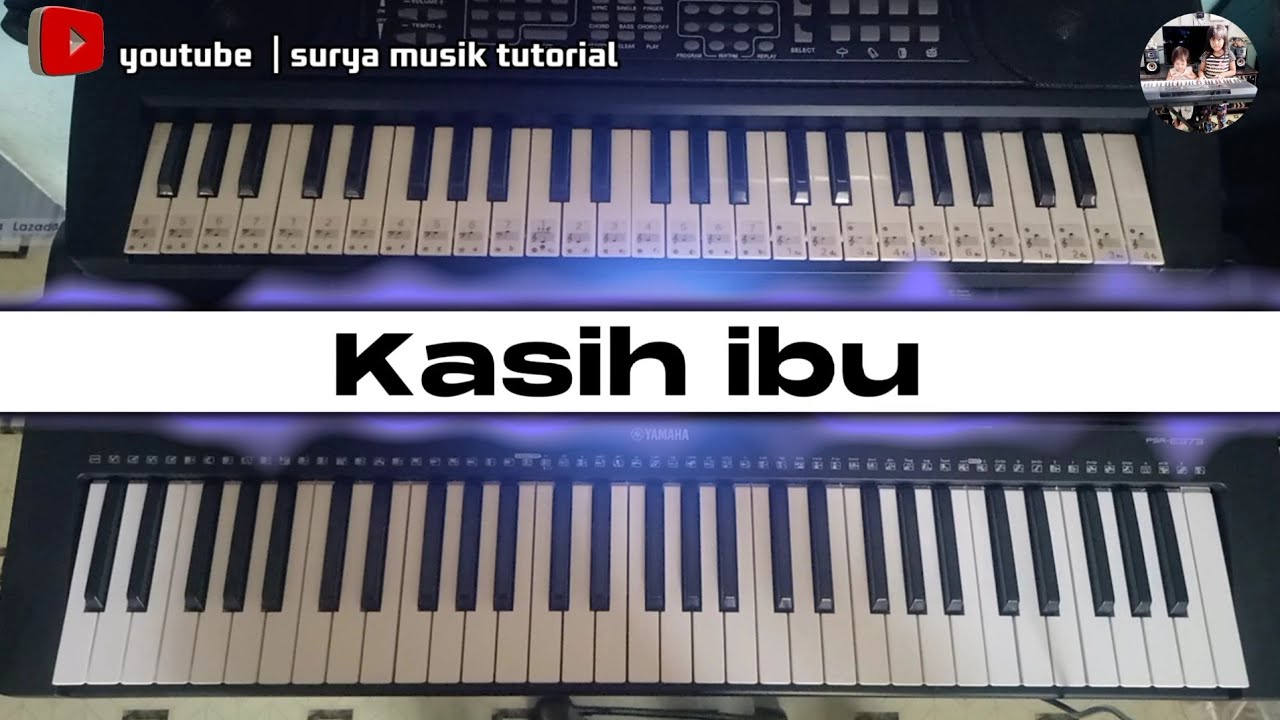 tutorial not angka dan chord beserta lirik lagu kasih ibu ciptaan SM ...