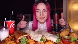 Eating | Роллы С Курицей И Говядиной, Двойной Хот-Дог | Rolls, Double Hot Dog  Не Mukbang