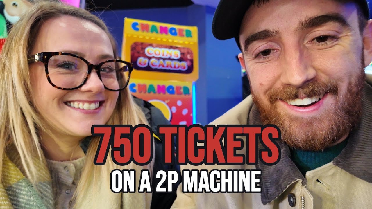 We WON 750 tickets on a 2p machine!