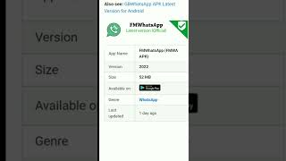 FM whatsapp install | fm whatsapp update? #shorts screenshot 2