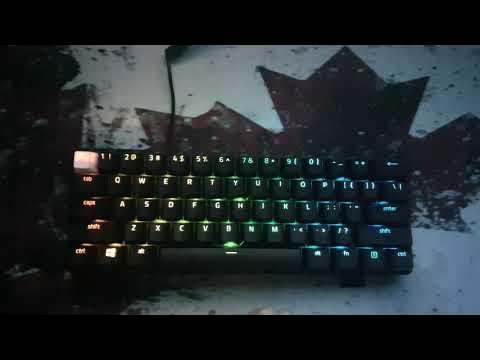 레이저 헌츠맨 미니 퍼플축 Razer Purple Switch(클릭) 윤활 후 타건 - Youtube