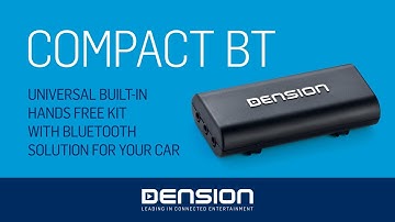 Dension Compact BT [CBT1GEN] - Installation and Usage