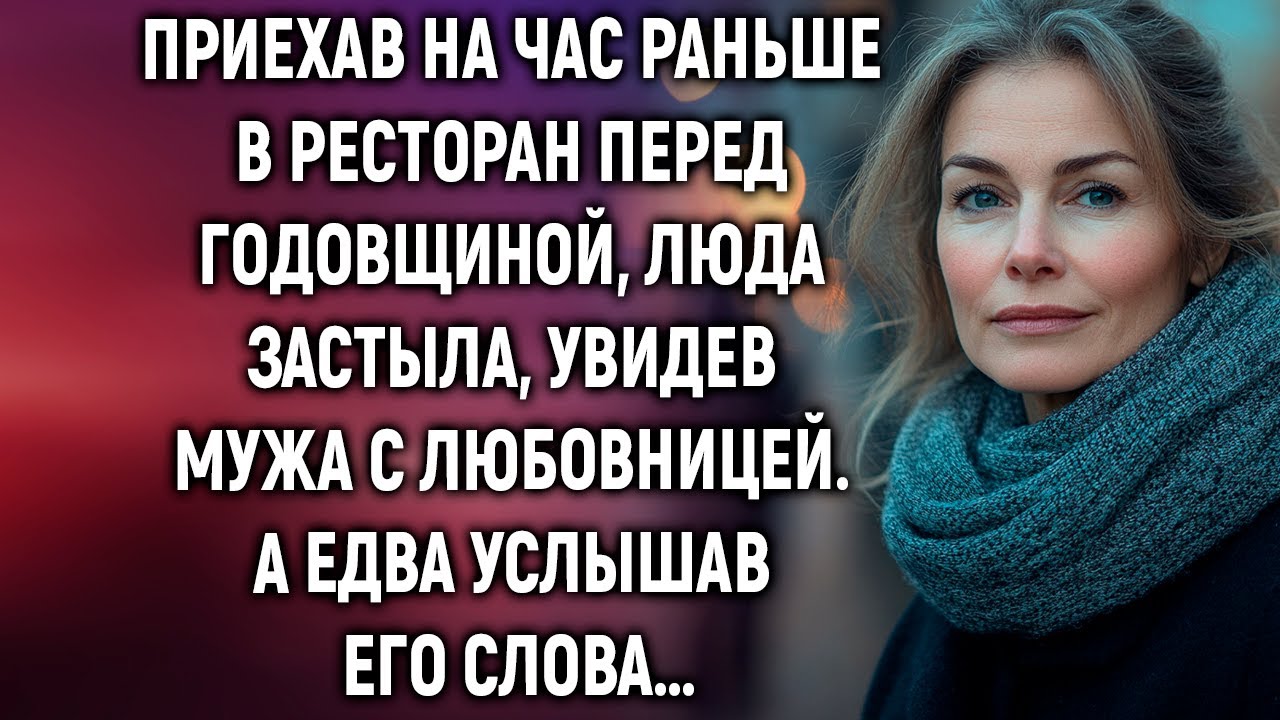 Приехав на час раньше в ресторан перед годовщиной, Люда застыла, увидев мужа. А едва услышав…