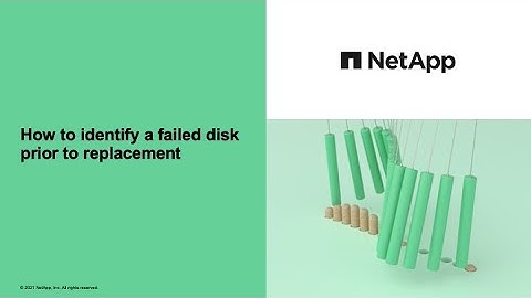 How to identify a failed disk prior to replacement