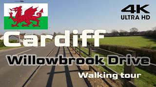 [4K] Walking in Cardiff UK 🇬🇧 | Willowbrook Drive | Sunny Day | Residential Area | Natural Sounds