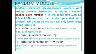 Random Module in Python