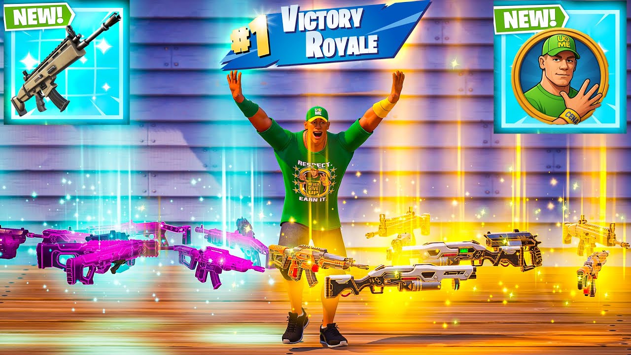 JOHN CENA vs  NEW MYTHIC’S & EXOTIC WEAPON CHALLENGE (NEW! Fortnite Chapter 6 Season 4)