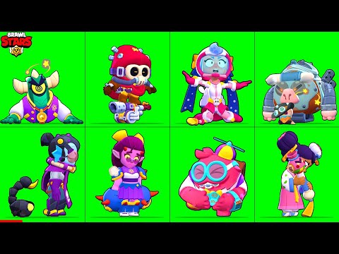 BRAWL STARS NEW HYPERCHARGE UPDATE ALL SKINS WINNING AND LOSING ANIMATIONS