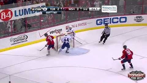 Nicklas Backstrom unselfish play on an empty net goal