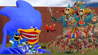 THE SHIN SONIC TAPES FAMILY VS ALL PROTOTYPE POPPY PLAYTIME CHAPTER 5 In Garry's Mod!