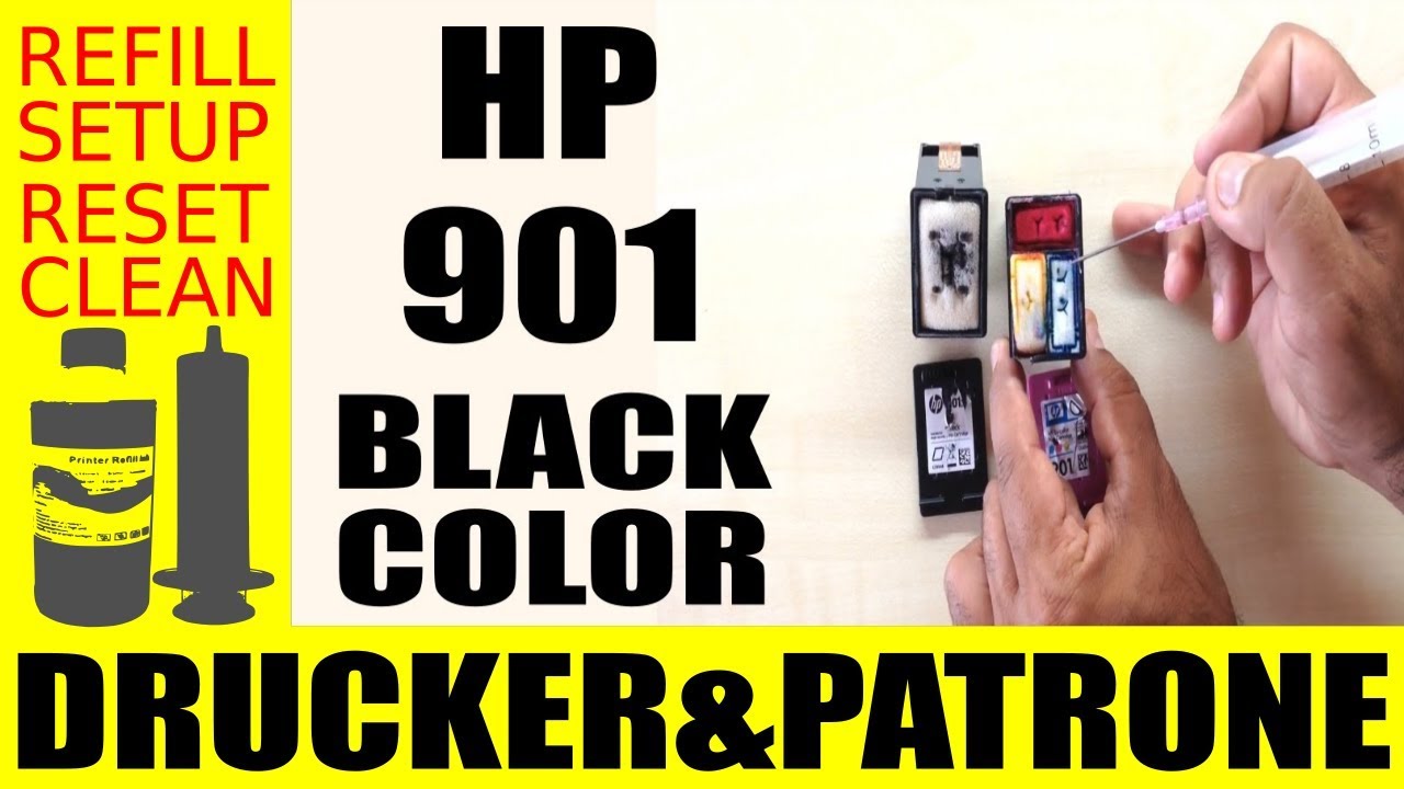 Update HP Patrone !!! 901 XL - Gehäuseaufbau + Farbe befüllen