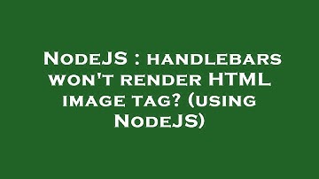 NodeJS : handlebars won