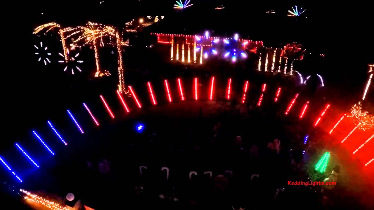 DRONE 2015 Music Box Dancer Redding Christmas Lights YouTube
