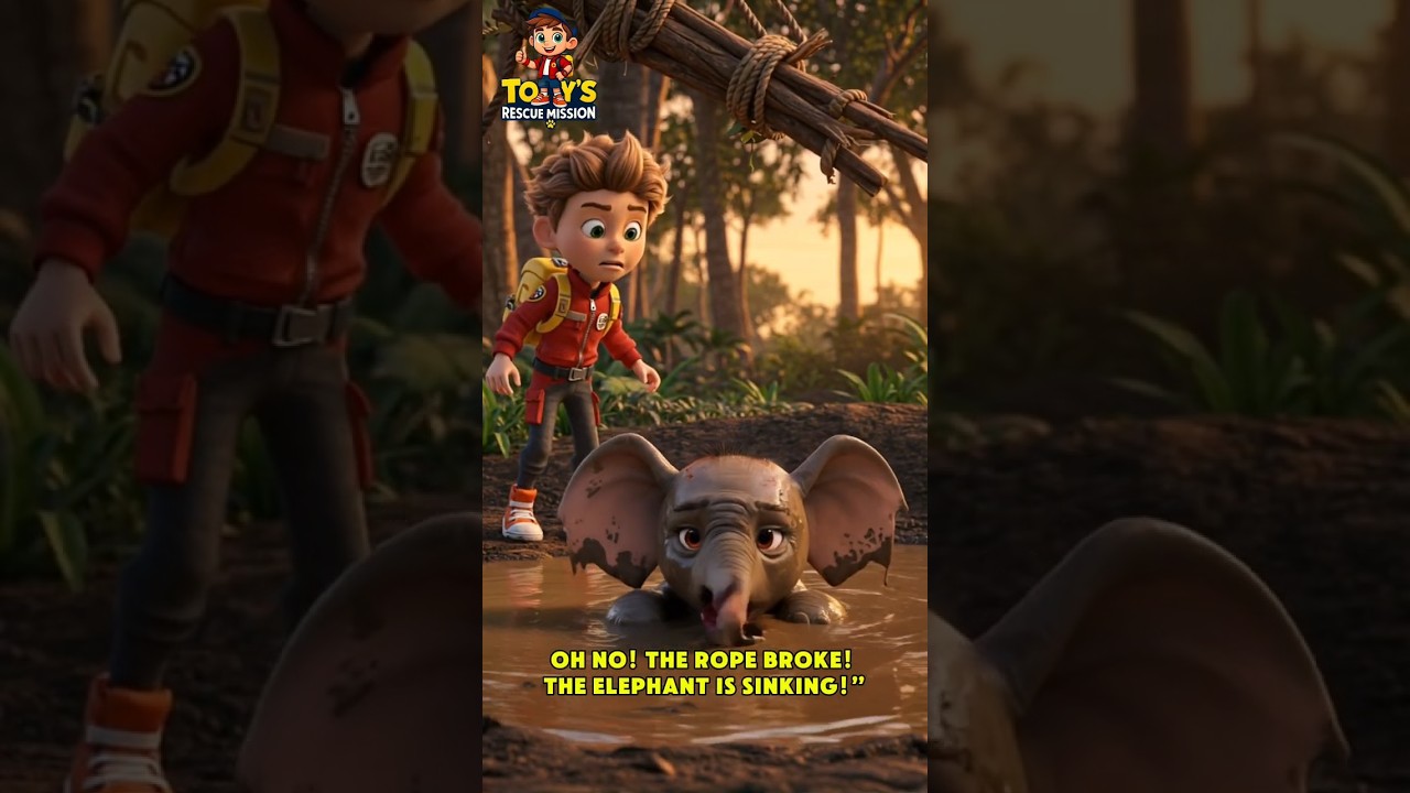 Elephant Rescue from Mud - Animal Rescue Story short