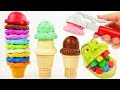 Ice Cream Cones Playset for Children Learn Colors Gumballs Charlie Teeth Bananakids