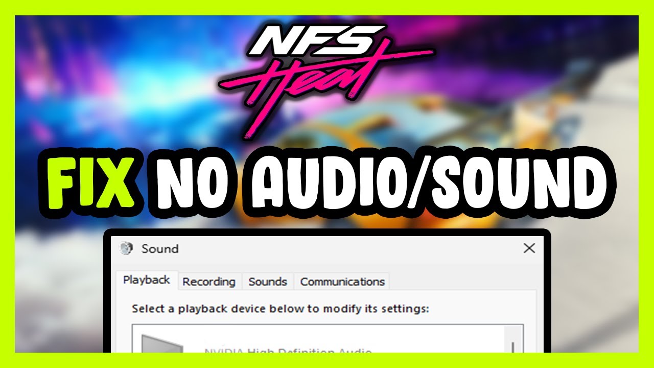 How to FIX Need for Speed Heat No Audio/Sound Not Working - YouTube