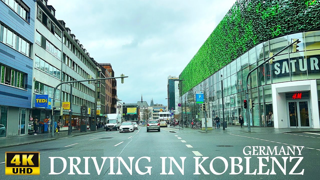 Driving in Koblenz, Germany | 4K UHD | Driving Tour | Rainy Day in Koblenz |