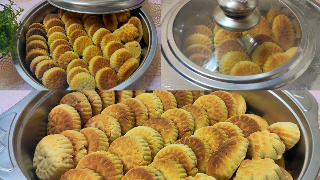 معمول الزبادي الفاخرة👌بتمر للعيد بدون ذبدة قوام ناعم ويذوب ذوبان