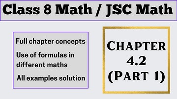 1. Class 8 math Chapter 4.2 | JSC Math | English Version