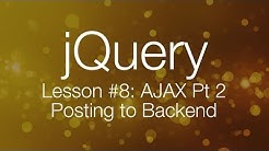 jQuery Ajax Tutorial #2 - Posting data to backend (jQuery tutorial #8) - Durasi: 7.51. 