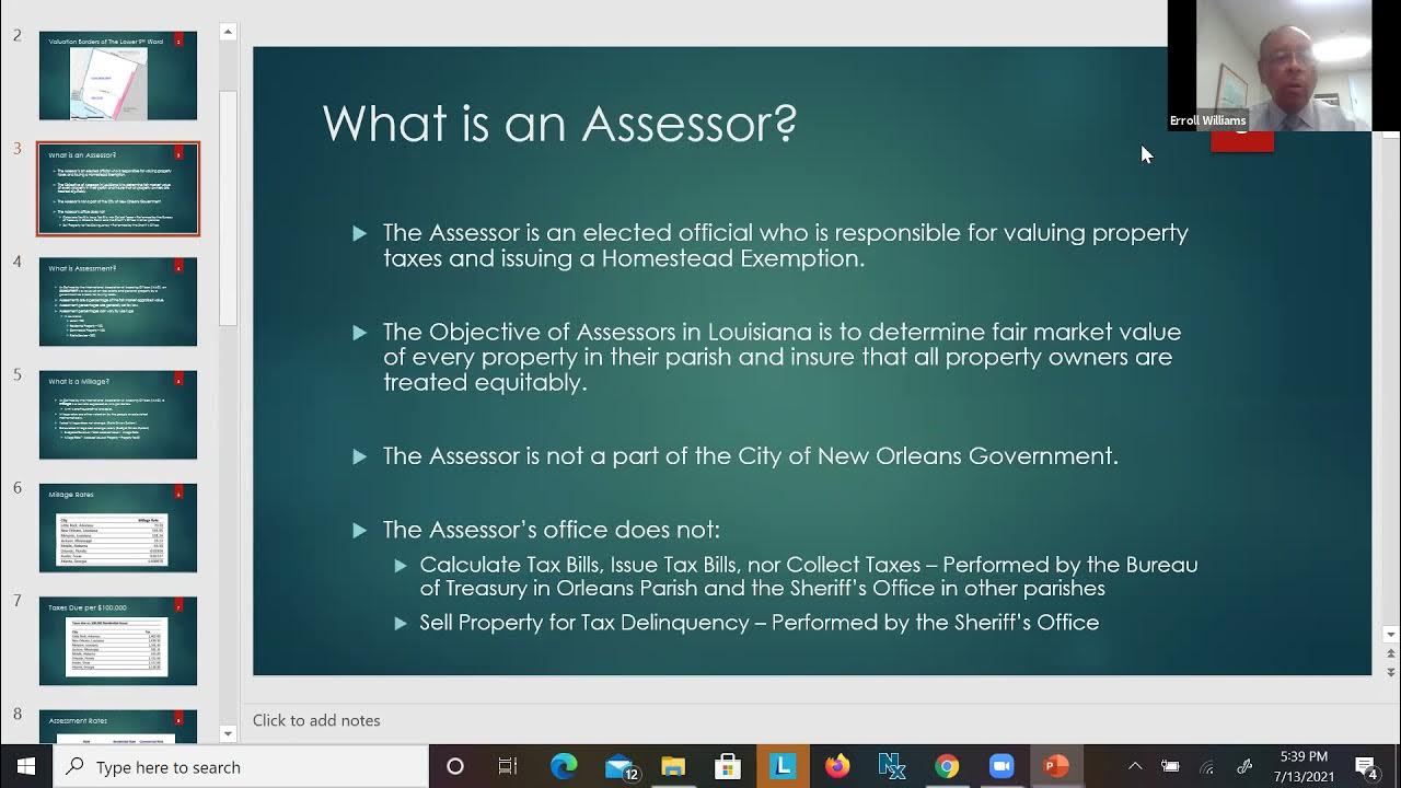 City of New Orleans Tax Assessor's Office YouTube