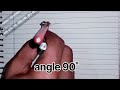 90° का कोण कैसे बनाएं। (How to draw angle 90°)