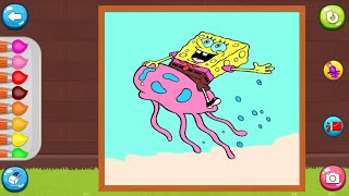 mewarnai gambar Spongebob lucu di aplikasi#22 screenshot 3
