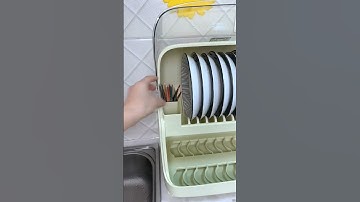 Kệ úp chén bát nhựa có nắp đậy #giadungtienich #dogiadung #giadungnhabep #xuhuong #review