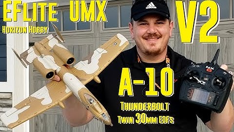 E-flite - A-10 UMX Thunderbolt II - Unbox, Radio Setup, & Maiden Flights