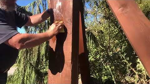 How-to: Easily Clean Wood Sap (Pitch) off of Timbers